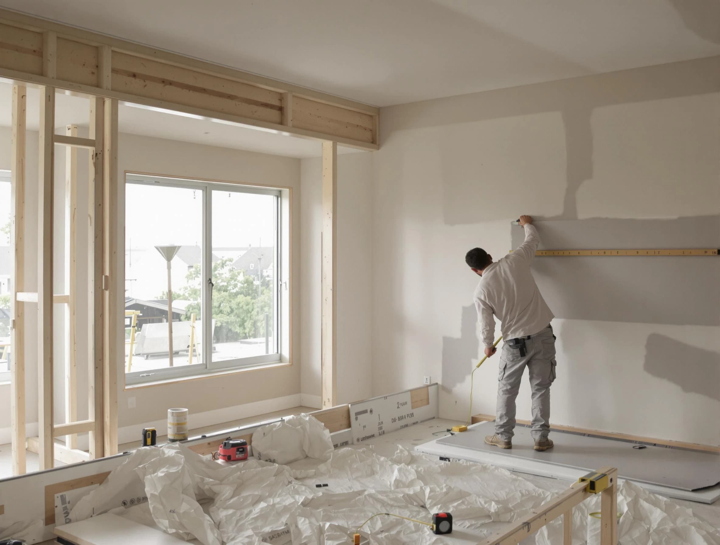 Bedford House Painters installing new drywall in Bedford, OH