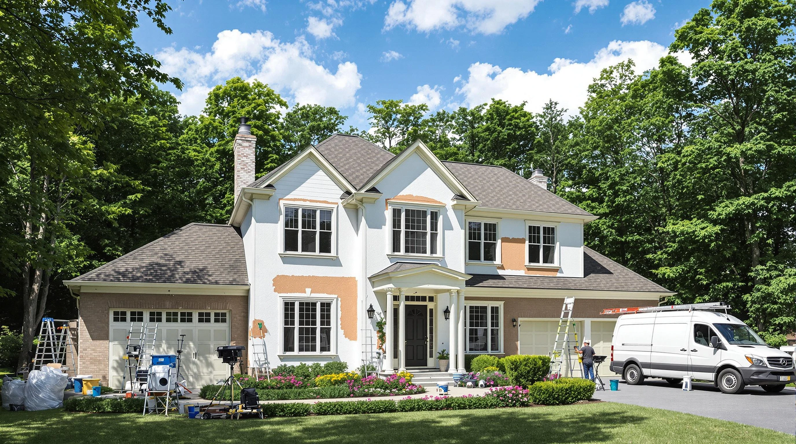 Bedford House Painters painting crew working in Solon, OH