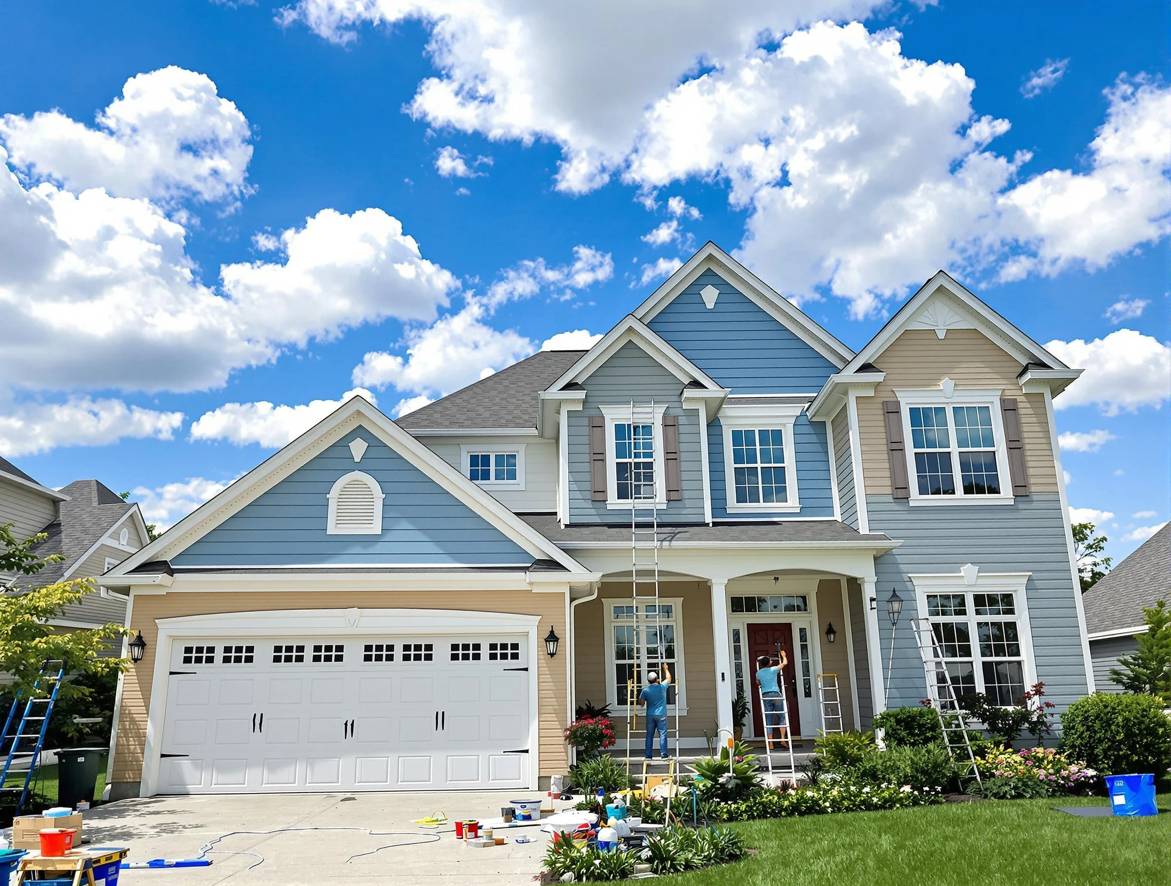 Professional house painting by Bedford House Painters experts in Bedford, OH